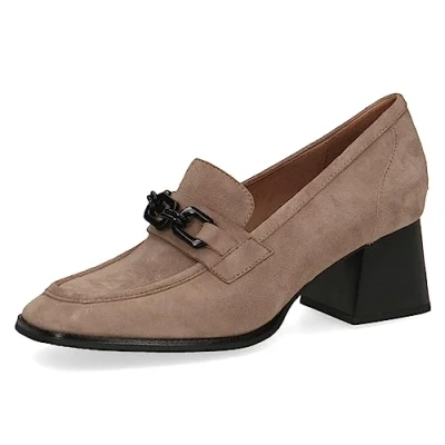 Afbeelding van Caprice Trotteur Klassieke pumps, Dames, Maat: 36, Taupe suede Leer