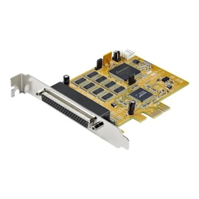 Image de StarTech.com Carte PCI Express à 8 Ports série RS232 Adaptateur PCIe avec UART 16C1050 Contrôleur Multiport DB9 Protection de Surcharge 15kV Win &amp; Linux (PEX8S1050) RS 232 x jaune Conformit