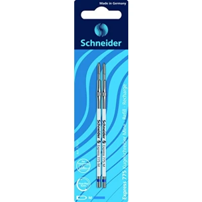 Afbeelding van Schneider balpenvulling Express 775 M blauw 2 stuks op blister S 77121