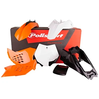 Afbeelding van Polisport Plastickit KTM SX65 2012 2015 Origineel Oranje / Zwart Wit