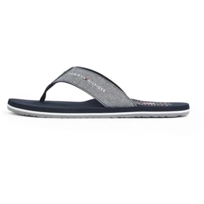Afbeelding van Tommy Hilfiger Beach Teensandalen, Heren, Maat: 43, Desert sky Linnen