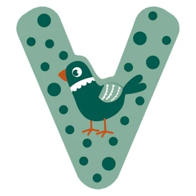Afbeelding van Small Foot Houten Dieren Kinderletter V