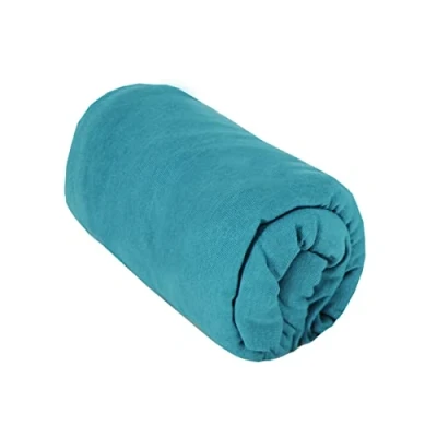 Image de Drap housse Jersey Extensible lit 70x140 cm Bleu Tropical