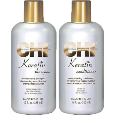 Afbeelding van CHI Keratin Shampoo 355ml + Conditioner bundel/set/pakket