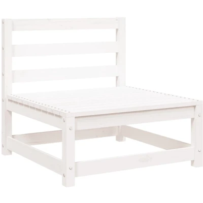 Afbeelding van Tuinbank zonder armleuningen 70x70x67 cm massief grenenhout wit