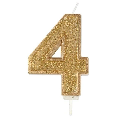 Afbeelding van Culpitt Cijferkaars #4 Goud met Glitter