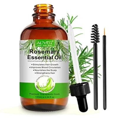 Afbeelding van Mcukv Essentiële olie van rozemarijn stimuleert de haargroei, 120 ml, voor droog en beschadigd haar dames heren, puur biologisch
