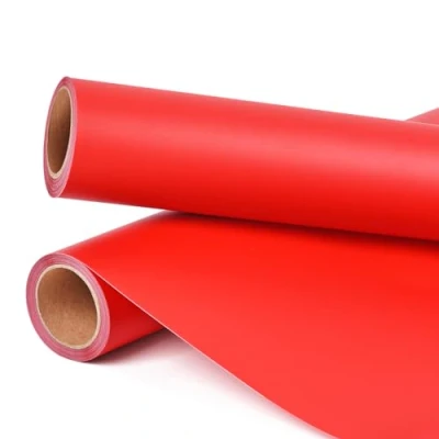 Afbeelding van Prime Vinyl Permanente vinylfolie voor plotters, 30 cm x 335 cm, mat rood, met PET achterkant, Cricut, beker, raam, woondecoratie