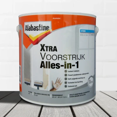 Afbeelding van Alabastine Xtra Voorstrijk Alles in 1 2,5 ltr Muurverf &amp; Latex