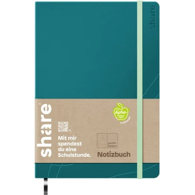 Afbeelding van share 4 0014059 1 Notitieboek Dotted, (punten) Petrol Aantal paginas: 192 DIN A5