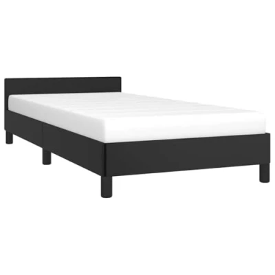 Afbeelding van vidaXL Bedframe met hoofdbord kunstleer zwart 80x200 cm