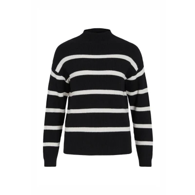Afbeelding van VILA Viril Mockneck L/S TOP 2 NOOS Trui, Dames, Maat: XS, Black