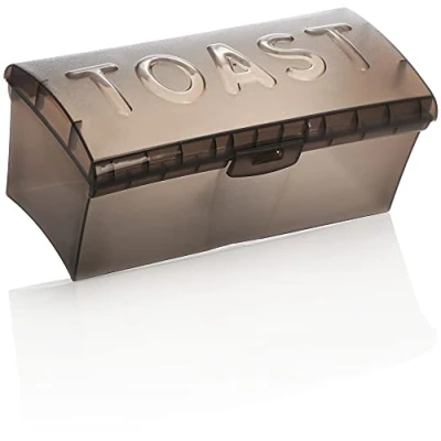 Afbeelding van Broodtrommel voor toastbrood tosti Toastdoos van transparante kunststof