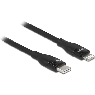 Afbeelding van Delock USB kabel C Lightning 1 m, zwart (1 m, 2.0),