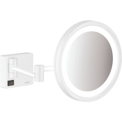 Afbeelding van Hansgrohe AddStoris scheerspiegel met LED Licht Mat