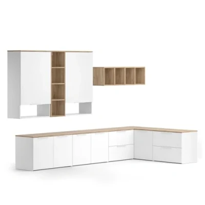 Afbeelding van Vicco Wido Woonwand 9 delen Wit/Sonoma