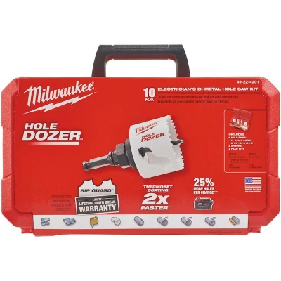 Afbeelding van Milwaukee 10 Delig Hole Dozer Gatzagen Set TIJDELIJK IN PRIJS VERLAAGD !!!