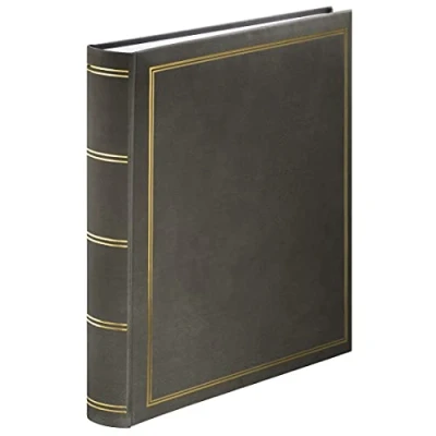 Image de Hama Super Jumbo London Album photo avec 80 pages blanches pour 480 photos à personnaliser et coller 34 x 35 cm Gris
