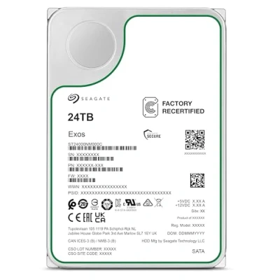 Afbeelding van Seagate Exos X24 24TB interne harde schijf ST24000NM000C 3,5&quot; HDD SATA3 512MB 7200RPM (Gereviseerd)