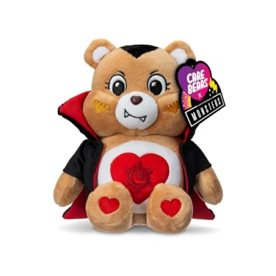 Afbeelding van Care Bears Universal Monsters Grappig pluche dier, 22,9 cm, tenderheart beer zoals Dracula, zacht dier om te knuffelen voor meisjes en jongens, vanaf 4 jaar