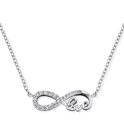 Afbeelding van Engelsrufer Ketting ERN LILINFINITY LOVE Lengte 40 + 4 CM Gerhodineerd sterling zilver