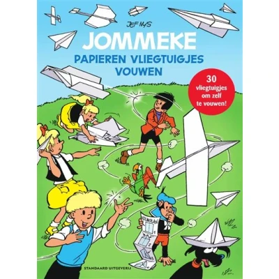Image de Papieren vliegtuigjes vouwen met Jommeke