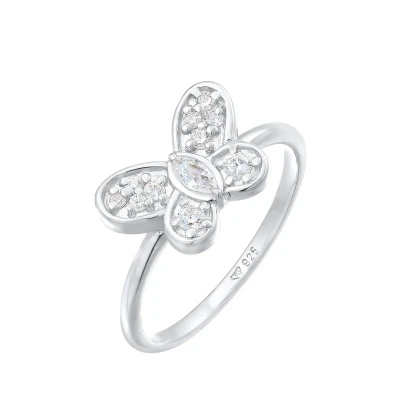 Afbeelding van Elli Basic Ring, Dames, Maat: 56, Silberfarben