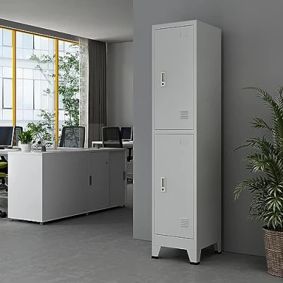 Afbeelding van Lockerkast Joroinen 180x38x45 cm staal met 2 deuren grijs