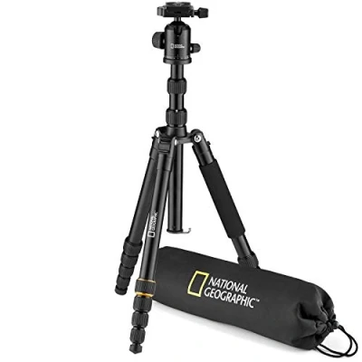Afbeelding van National Geographic Foto reisstatiefset met monopod, aluminium, vijfdelige poten draaislot, draagtas, kogelkop, snelwisselplaat, tot 8 kg NGTR002T [exclusief bij Amazon]