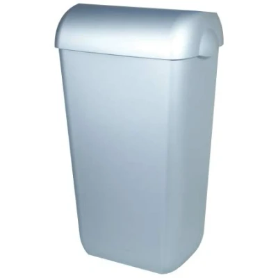 Afbeelding van PlastiQline Afvalbak Half open RVS look Inhoud: 43 liter