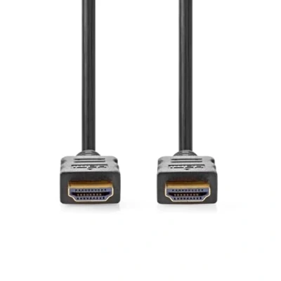 Afbeelding van Nedis High Speed ​​HDMI Kabel met Ethernet HDMI Connector 4K@60Hz ARC 18 Gbps 3.00 m Rond PVC Zwart Doos