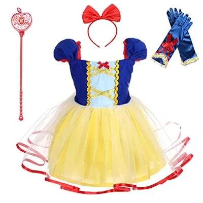 Afbeelding van Lito Angels Prinses Sneeuwwitje, Fancy Dress Up, voor meisjes, kinderen, Halloween, kostuum, verjaardagsfeest, tule rok, met accessoires, leeftijd 2 3 jaar 102