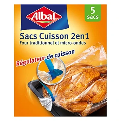 Afbeelding van Albal set van 5 kookzakken, oven/magnetron, kookregelaar, capaciteit kg