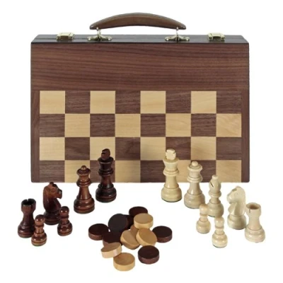 Afbeelding van Aquamarine Games Compudid FD100616 Schaakspel, dammen en backgammon in koffer