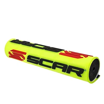 Afbeelding van SCAR 22 3D stuurschuim met stang voor motorfiets, cross, quad, dirt bike, enduro, superbiker, neongeel