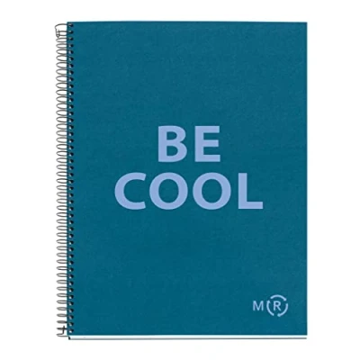 Afbeelding van Miquelrius A4 Be Eco notitieboek, 80 vellen 90 g/m², stippen, 1 gekleurde band, 4 gaten, gerecyclede omslag, saffierblauw