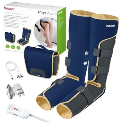 Afbeelding van Beurer FM 150 (Spat)ader drukmassage apparaat 2 Beenmanchetten Luchtdruk massage Timer Incl. batterijen, netadapter en opbergtas 3 Jaar garantie
