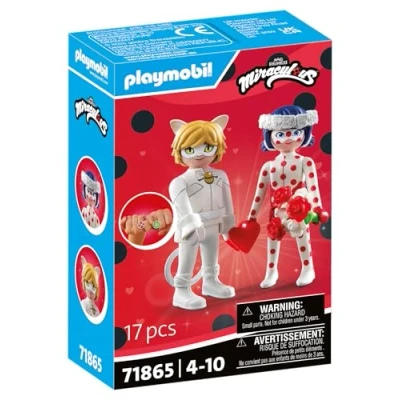 Afbeelding van PLAYMOBIL Miraculous 71865 Ladybugs &amp; Cat Noirs Wedding Speelgoed vanaf 4 jaar Cadeau voor kinderen Bevordert creativiteit en rollenspel Gedetailleerde set met figuren accessoires