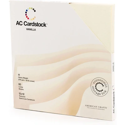 Afbeelding van AC Cardstock Stevig kaartpapier 30, 5 x 30,5 cm 60 vellen Vanilla