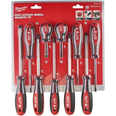 Afbeelding van MILWAUKEE 4932471808 Schroevendraaierset 10 PZ1 / PZ2, PH1 PH2, SL3 SL5.5, SL6.5 SL8