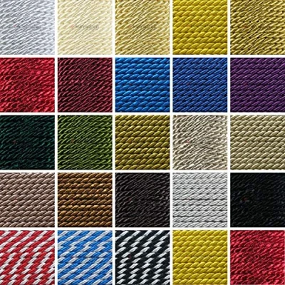 Afbeelding van KBBB Gevlochten satijnen koord, 3 mm x 5 m of 25 m, decoratief kleur naar keuze