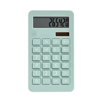 Afbeelding van Miquelrius Rekenmachine op zonne energie, 10 cijfers, grote toetsen, lcd display, kleur groen