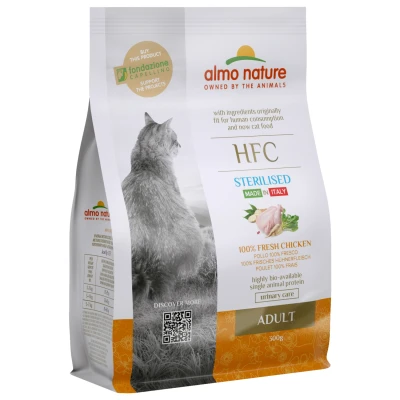 Afbeelding van Dubbelpak: 2x300g Almo Nature HFC Adult Sterilized kip droogvoer