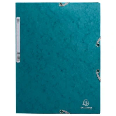 Afbeelding van Exacompta 55272E 25x Chem. 3rab+élast. A4 carte Bleu pac