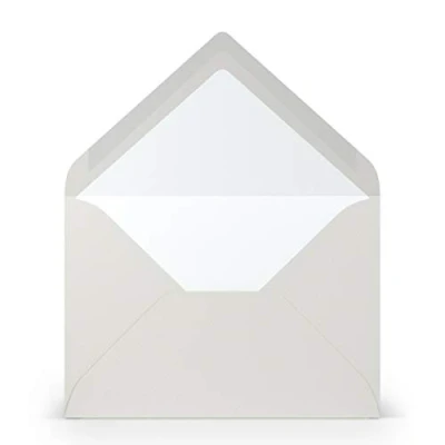 Afbeelding van PAPERADO 25 enveloppen DIN B6 ijsgrijs lichtgrijs 100 g/m² zonder venster 17,8 x 12,5 cm met natte sluiting puntige klep