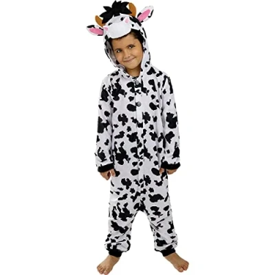 Afbeelding van FUNIDELIA Onesie Koe Kostuum 10 12 jaar (146 158 cm)