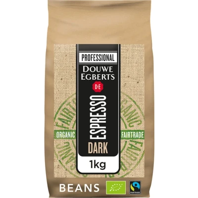 Afbeelding van Douwe Egberts Koffie espresso bonen dark roast Organic