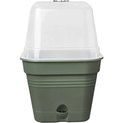 Afbeelding van Green basics kweekpot vierk. allin1 35cm blad groen elho