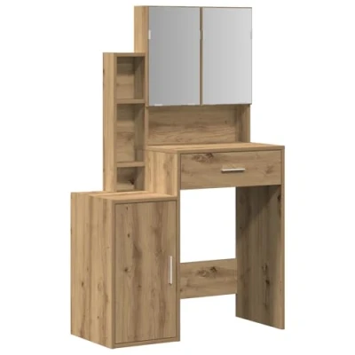 Afbeelding van vidaXL Kaptafel Artisan eiken Geëngineerd hout 80 x 35 132 cm