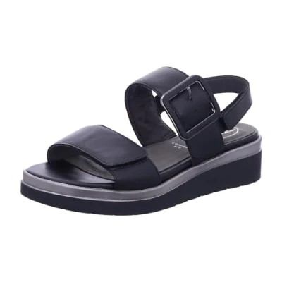 Afbeelding van Tamaris Comfort Sandalen met plateauzool, Dames, Maat: 39, Black comb Leer
